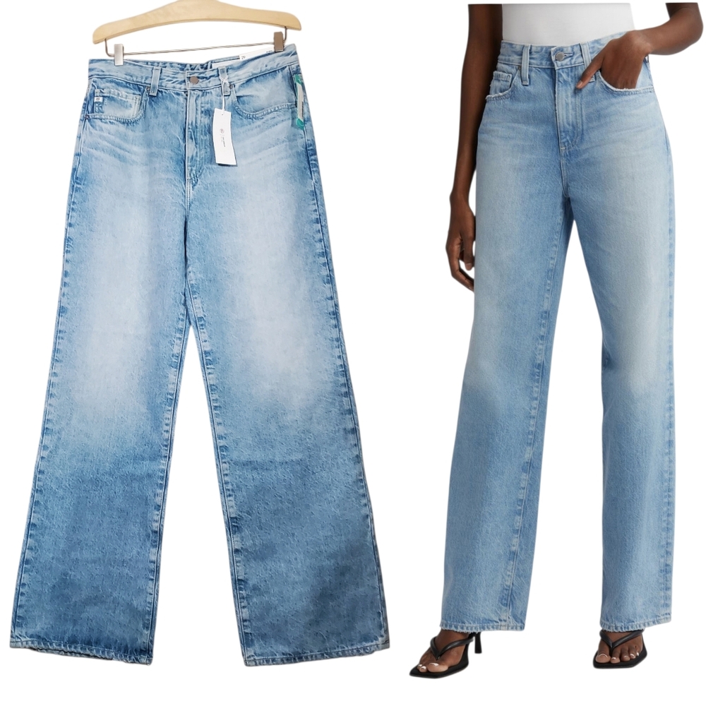 AG Kora Wideleg Denim Jeans 100% Cotton 30"-31" WAIST Daily Breathable Easy Care